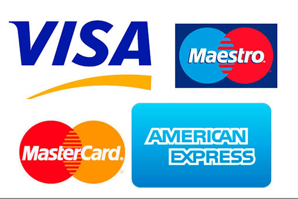 Tarjetas Visa, Mastercard, American Express
